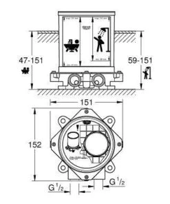 Grohe Veris F-Digital - Inbouwset DN 15 29086000 -AquaKranen Verkoop f82cb06a654ae0bf4cfef3fb