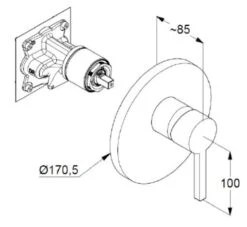 Kludi Nova Fonte - Inbouw Douchekraan, Chroom 206550515 -AquaKranen Verkoop f9a1085adf1b4ead28cd93ea 1