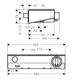 Hansgrohe ShowerTablet Select - Opbouw Douchethermostaat 300, Wit/chroom 13171400 -AquaKranen Verkoop faba586e8ac65a2b661c6161