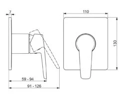 Hansa Polo - Inbouw Douchekraan, Chroom 50619193 -AquaKranen Verkoop fbd32f97480c9d1a7feadf2f
