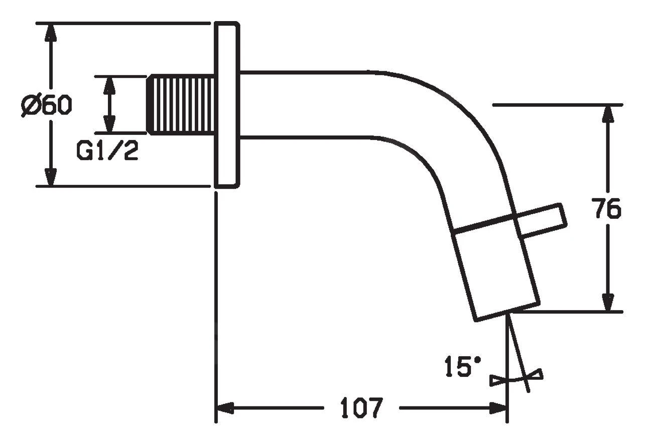 Hansa Nova - Wand Tapkraan, Chroom 50868101 4 Hansa Nova - Wand Tapkraan, Chroom 50868101 - Afbeelding 2