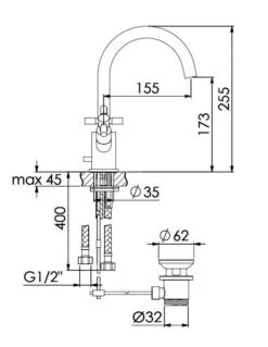 Steinberg 250 - Wastafelkraan Met Waste, Geborsteld Nikkel 250 1500 BN -AquaKranen Verkoop fe3f9dc0a65977cb5e016a40