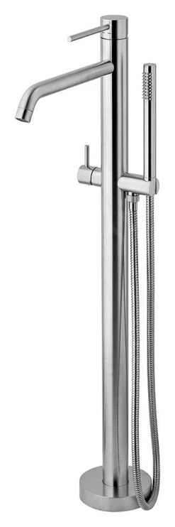 Paffoni Light - Vrijstaande Badkraan, Met Accessoires, Rvs LIG032ST